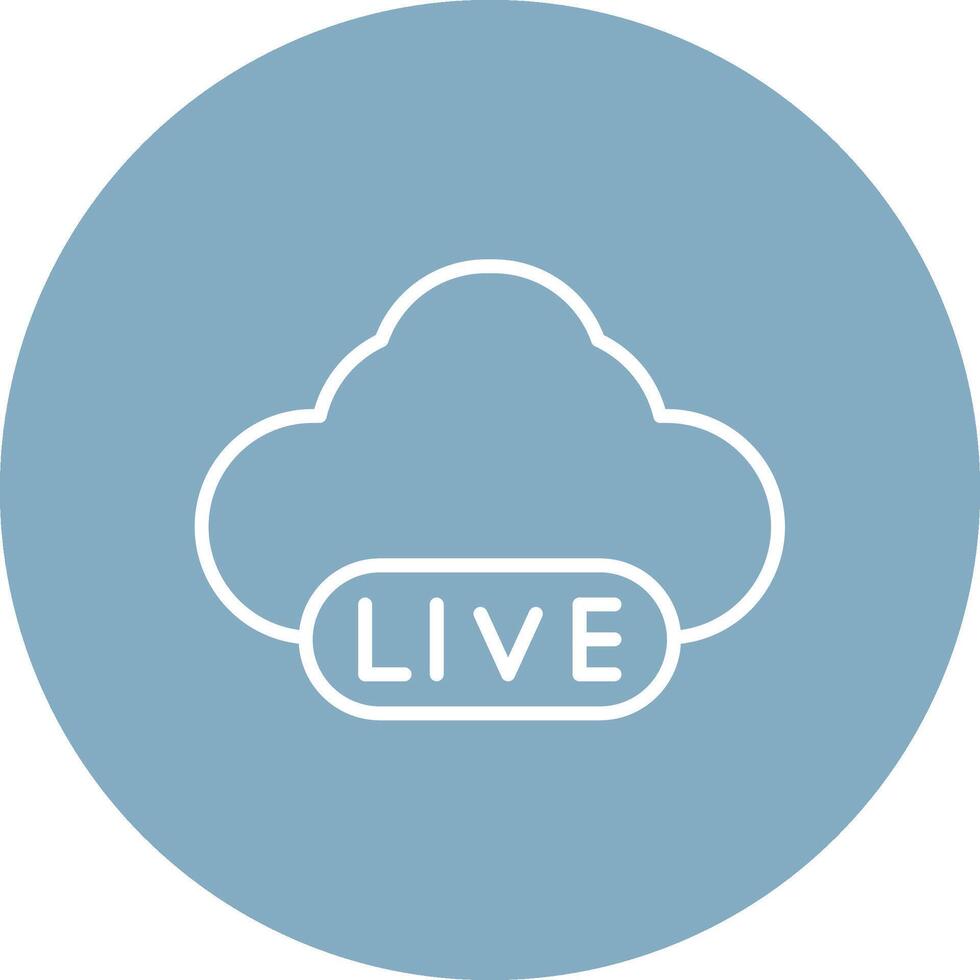 Cloud Line Multi Circle Icon vector