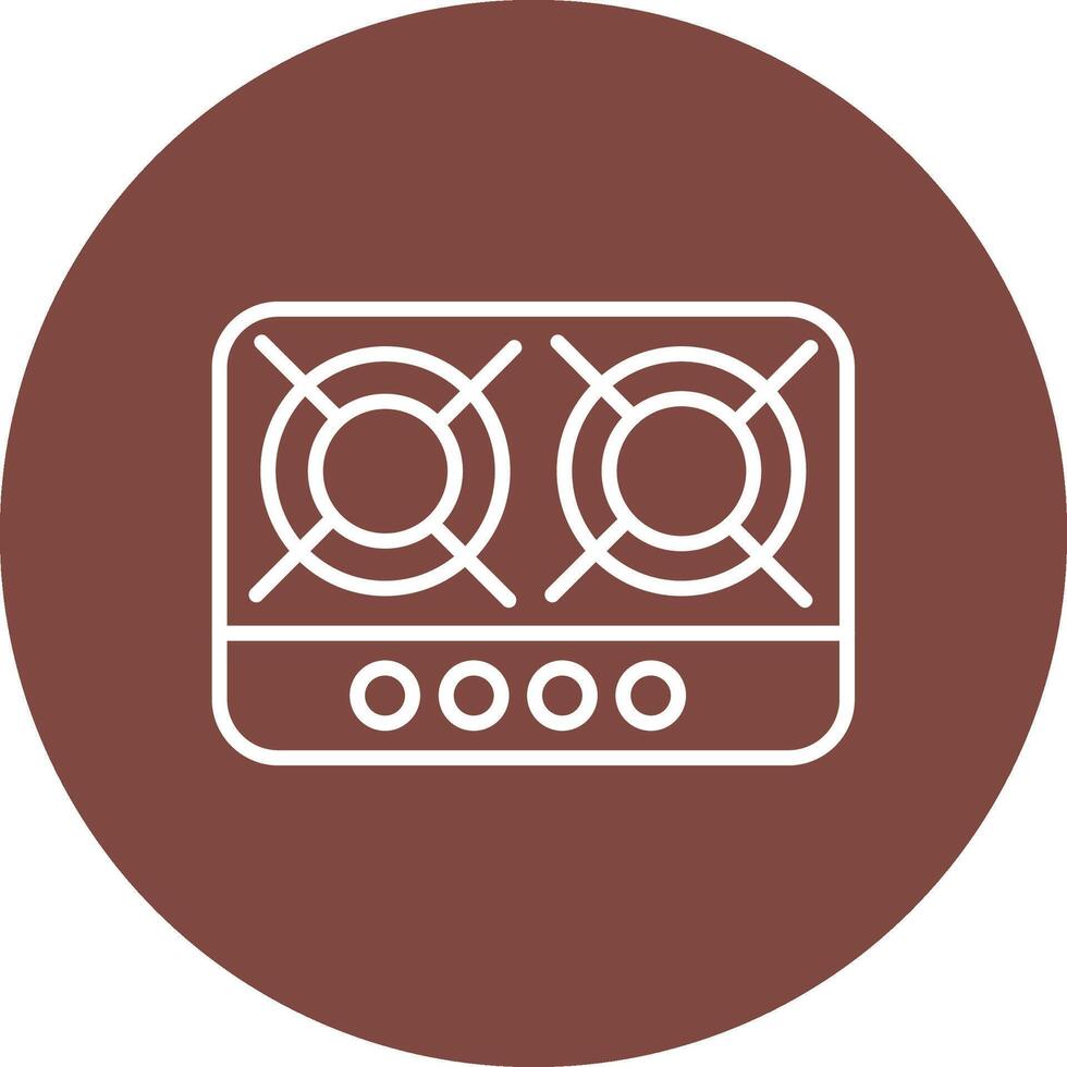 Hob Line Multi Circle Icon vector