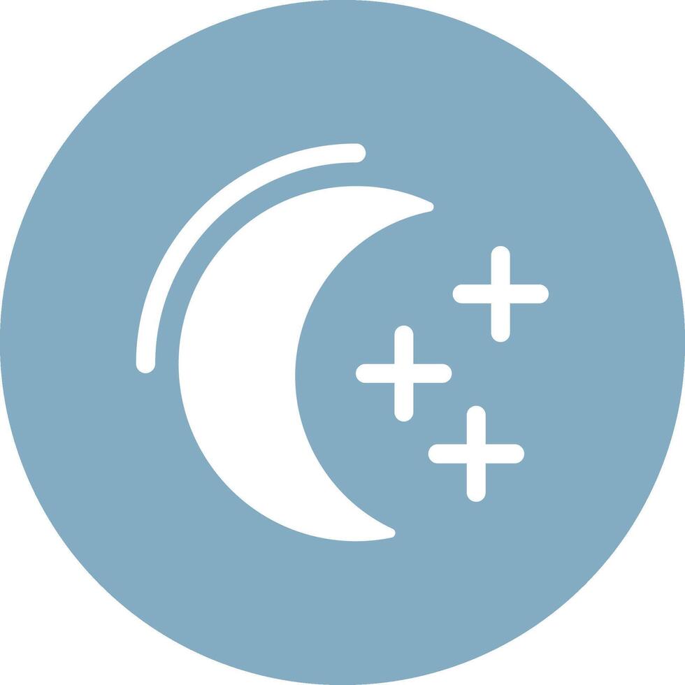 Moon Glyph Multi Circle Icon vector