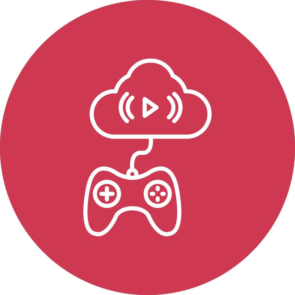 Cloud Line Multi Circle Icon vector