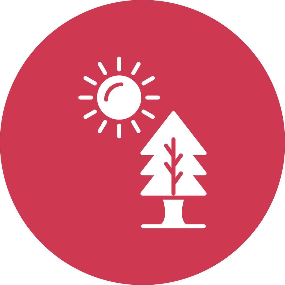 Sun Glyph Multi Circle Icon vector