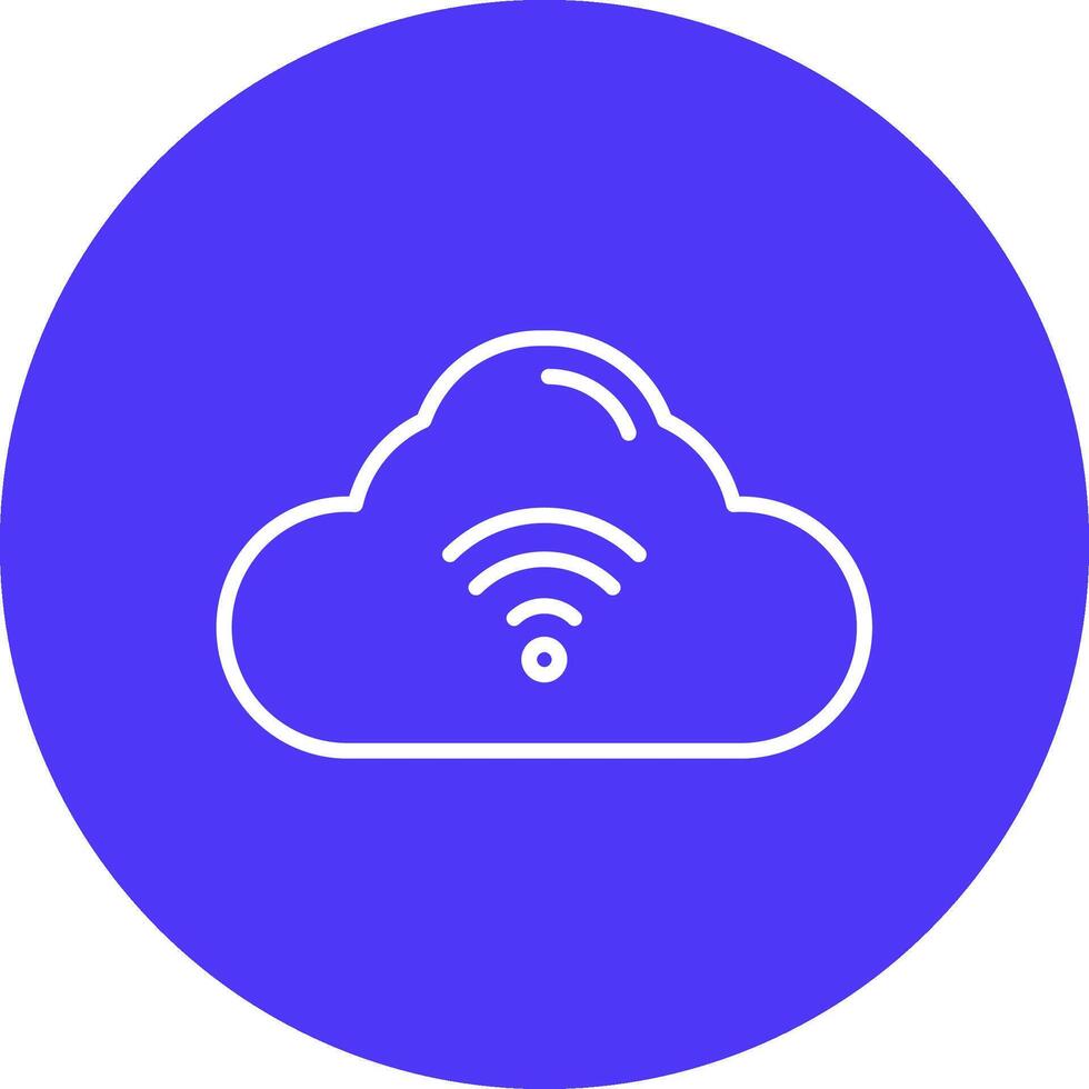 Cloud Line Multi Circle Icon vector