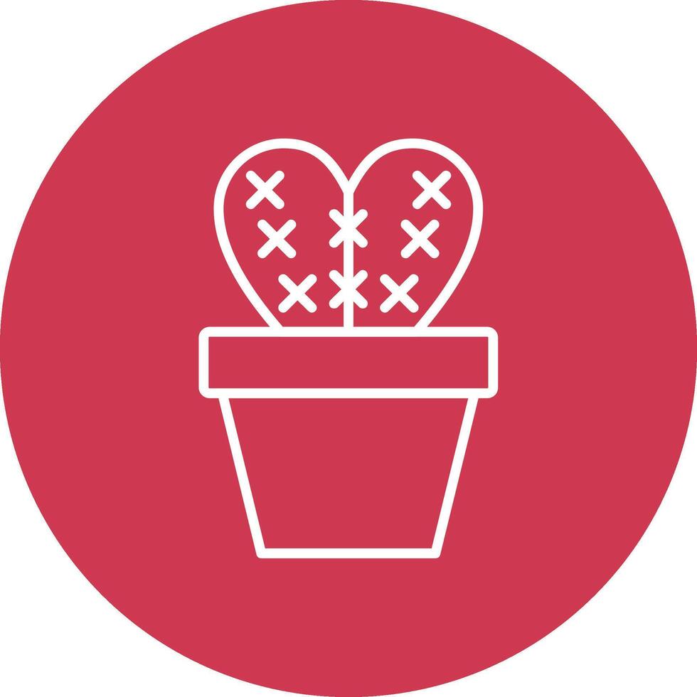 Cactus Line Multi Circle Icon vector