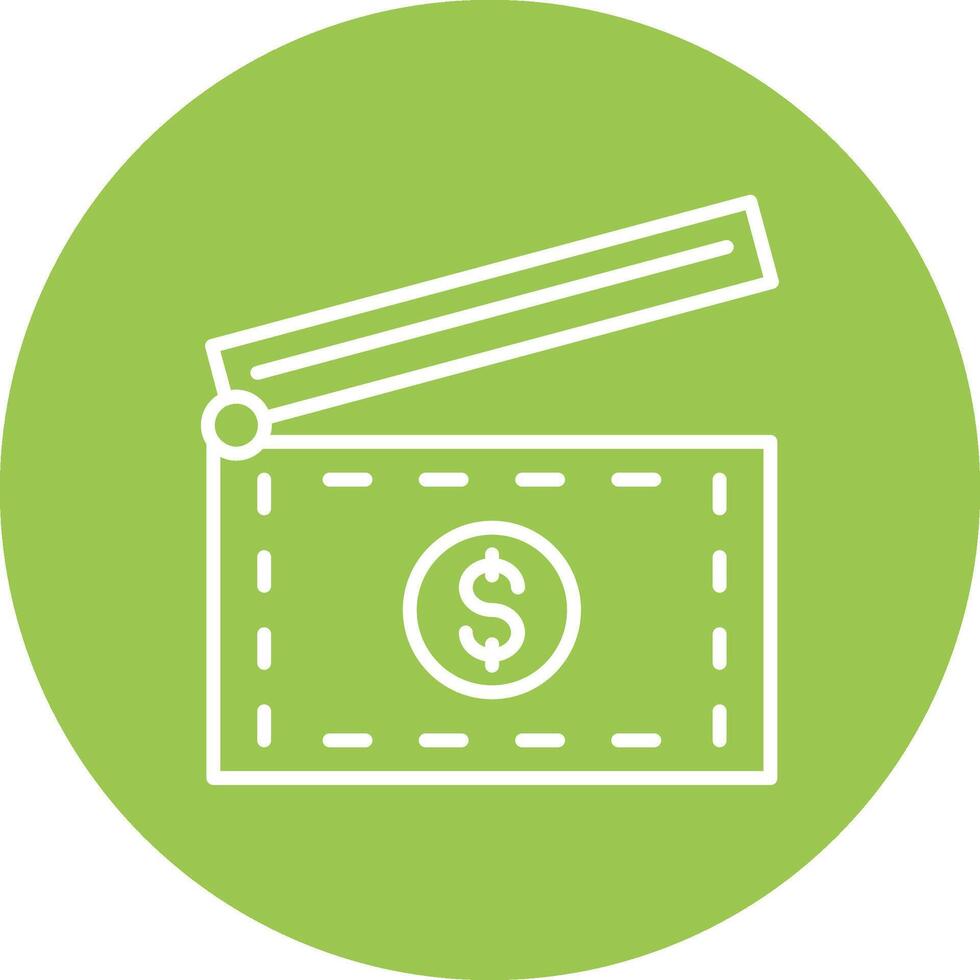 Clapperboard Line Multi Circle Icon vector