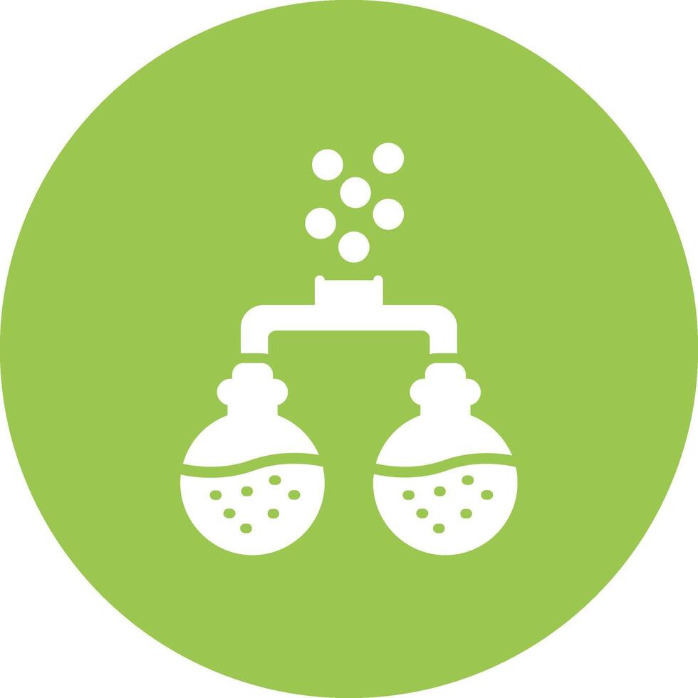 Flasks Glyph Multi Circle Icon vector