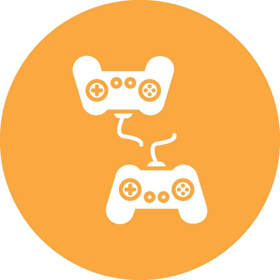 Player Versus Player Glyph Multi Circle Icon vector