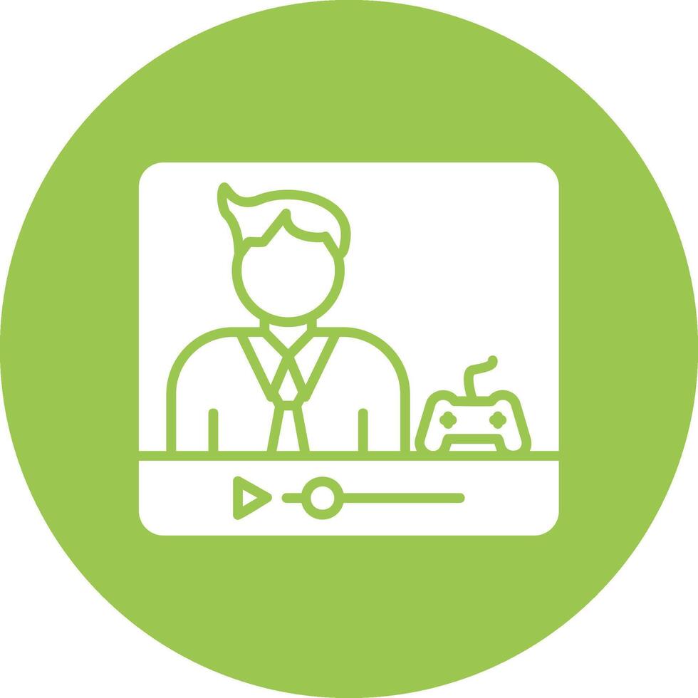 Vlogger Glyph Multi Circle Icon vector