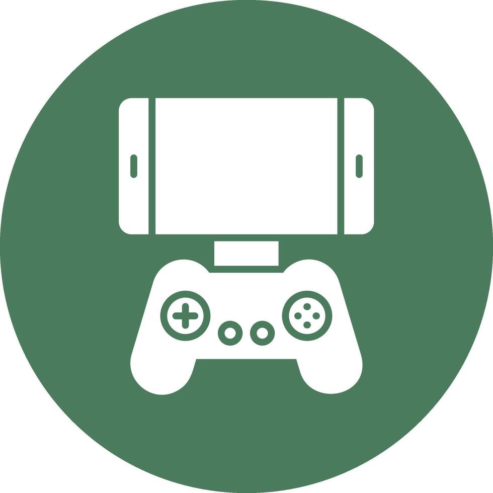 Mobile Game Glyph Multi Circle Icon vector