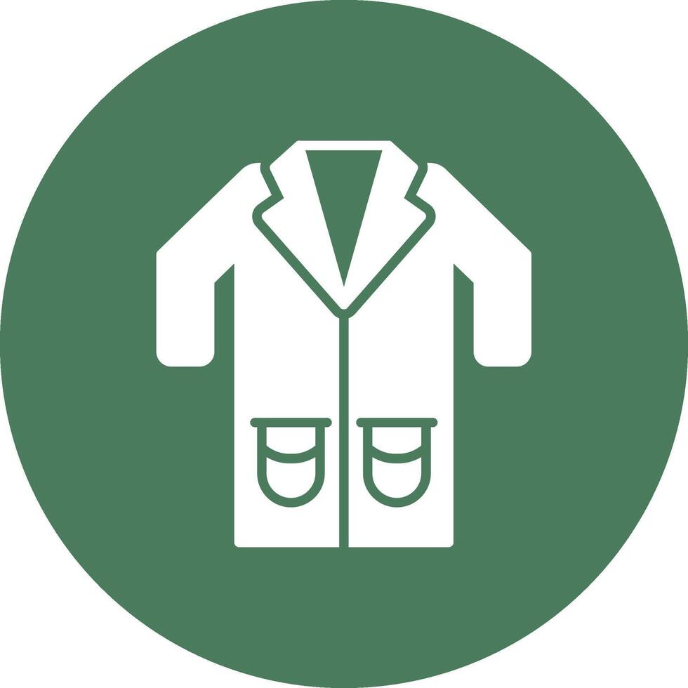 Lab Coat Glyph Multi Circle Icon vector