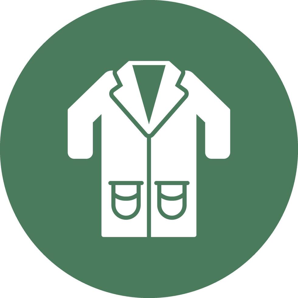 Lab Coat Glyph Multi Circle Icon vector