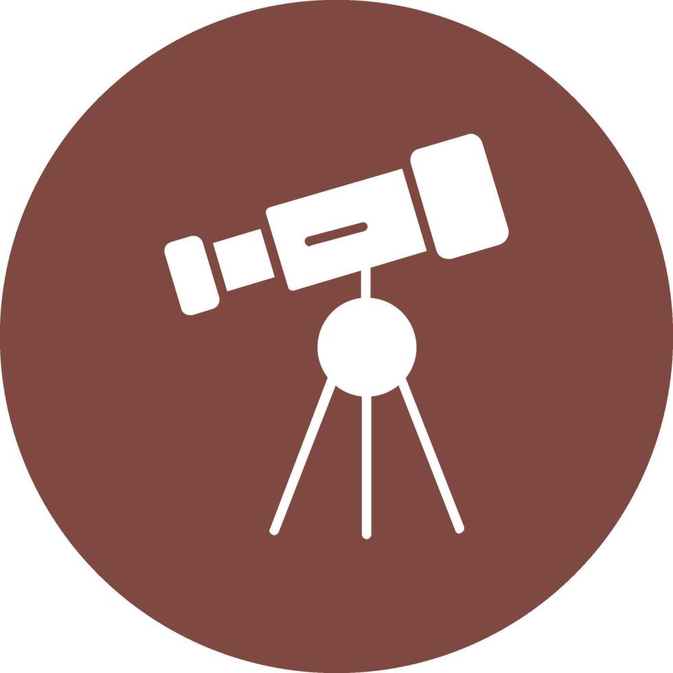 Telescope Glyph Multi Circle Icon vector
