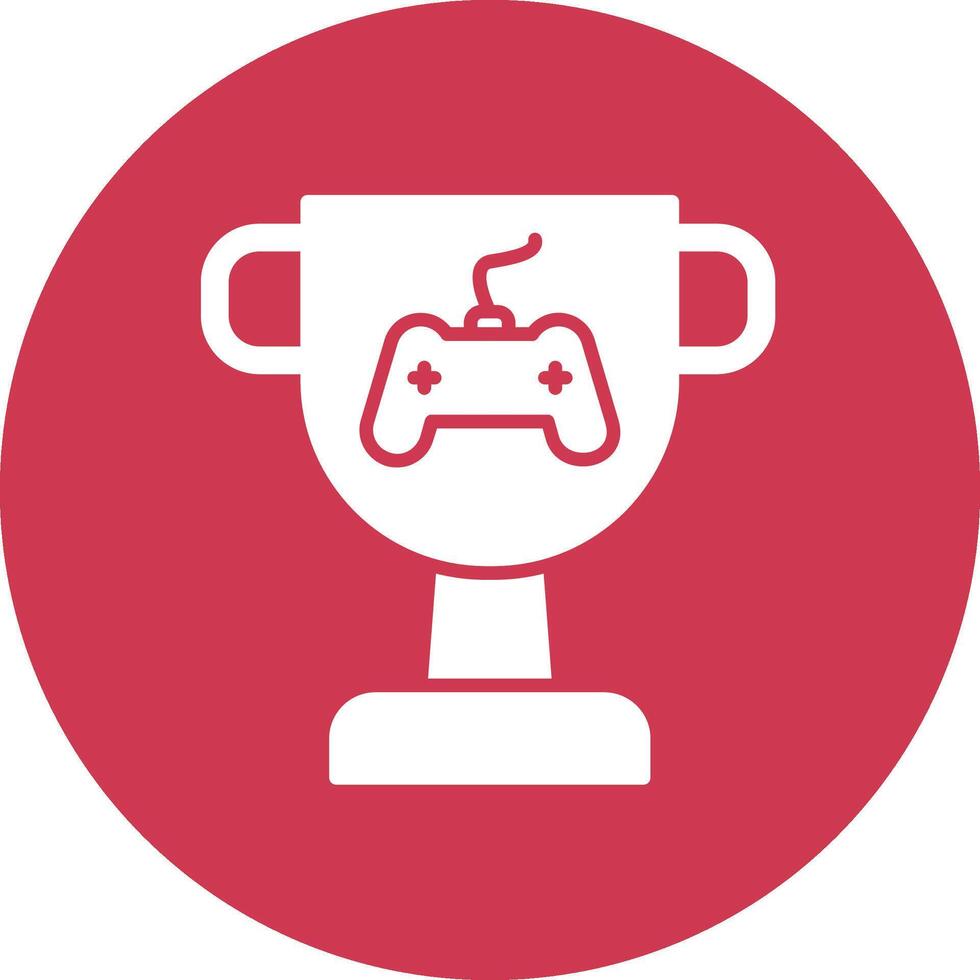 Trophy Glyph Multi Circle Icon vector