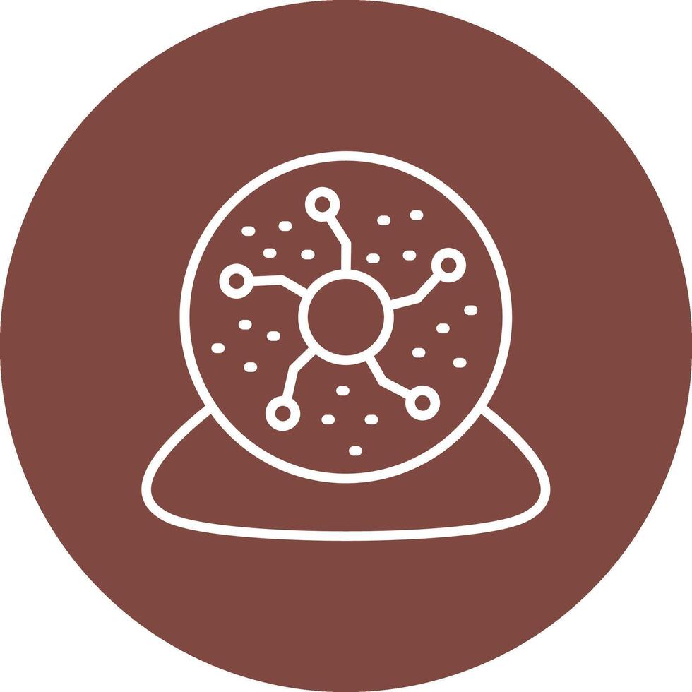 Plasma Ball Line Multi Circle Icon vector