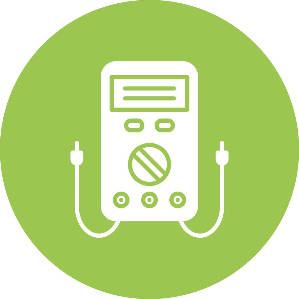 Multimeter Glyph Multi Circle Icon vector