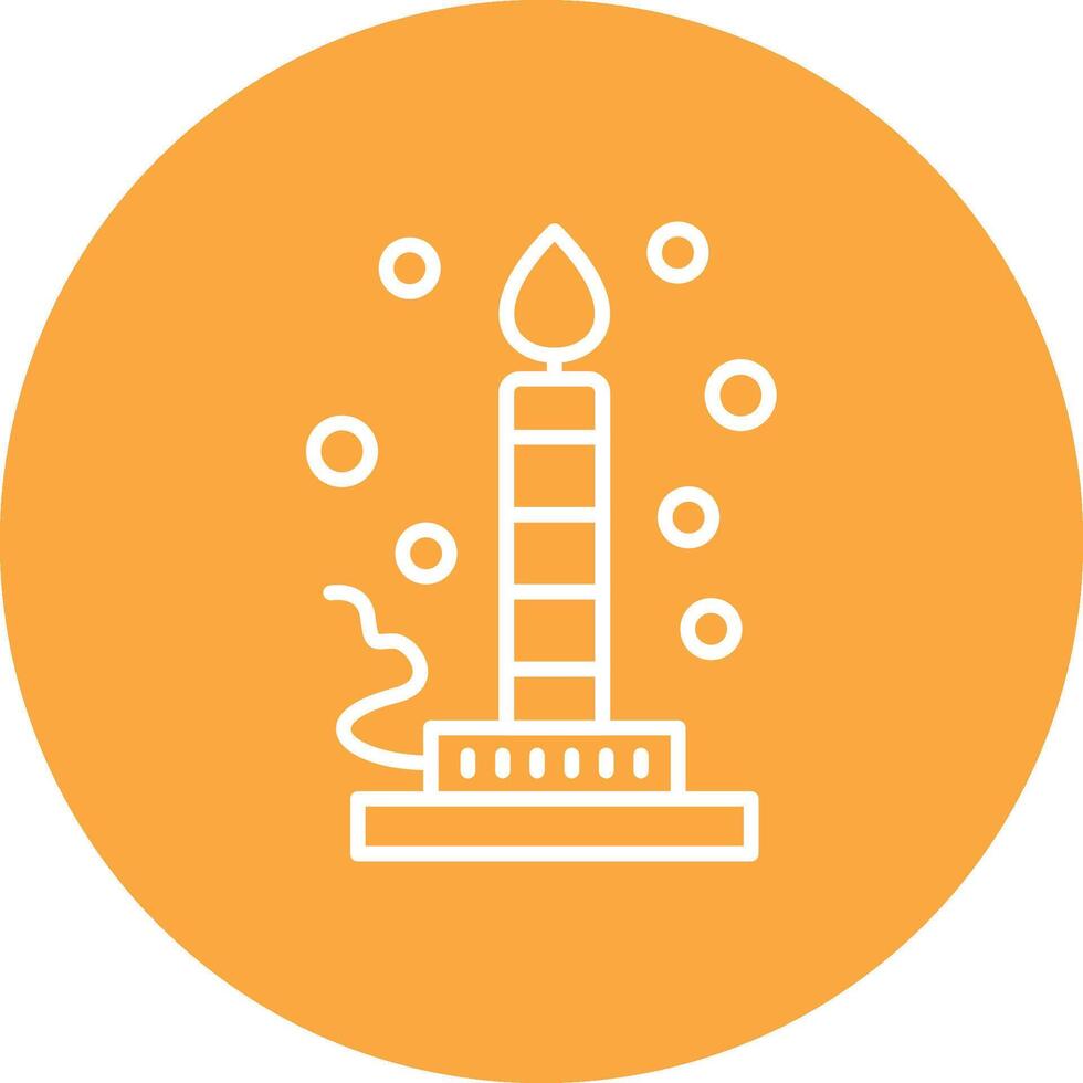 Bunsen Burner Line Multi Circle Icon vector
