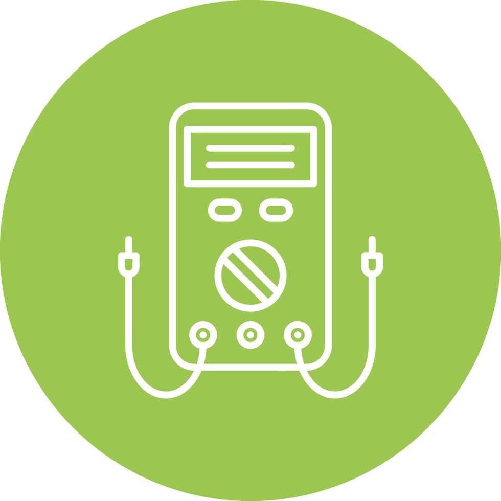 Multimeter Line Multi Circle Icon vector