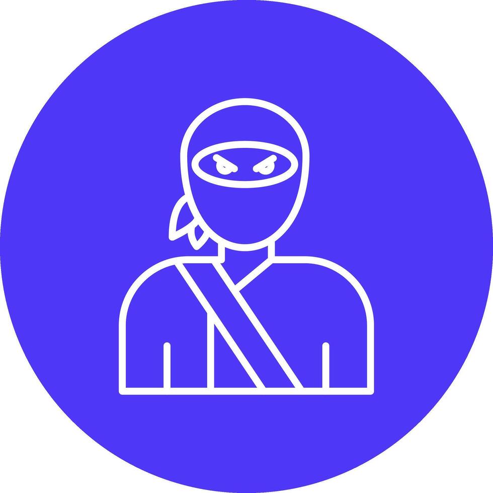 Ninja Line Multi Circle Icon vector