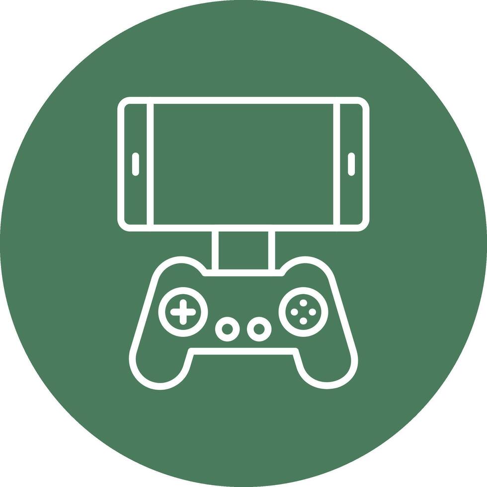 Mobile Game Line Multi Circle Icon vector