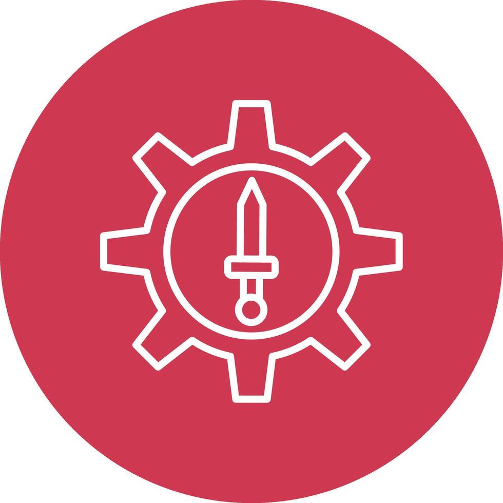 Attack Line Multi Circle Icon vector