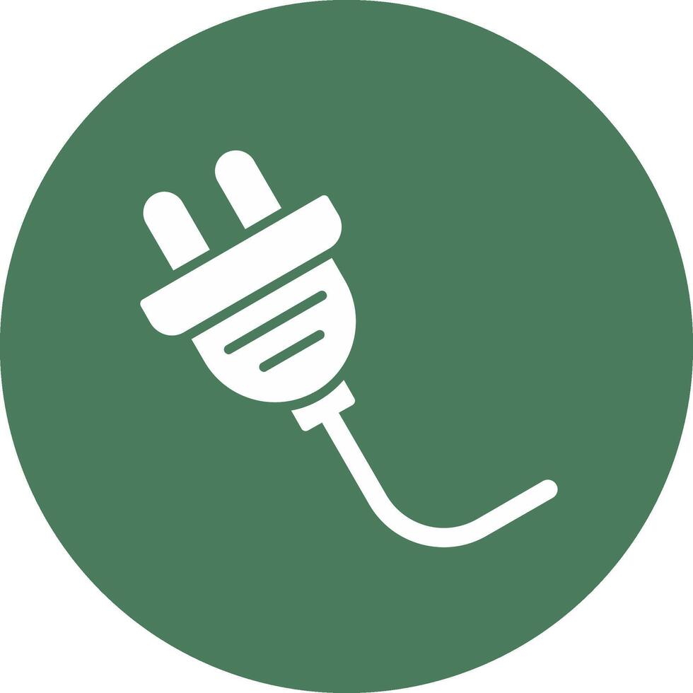 Plug Glyph Multi Circle Icon vector