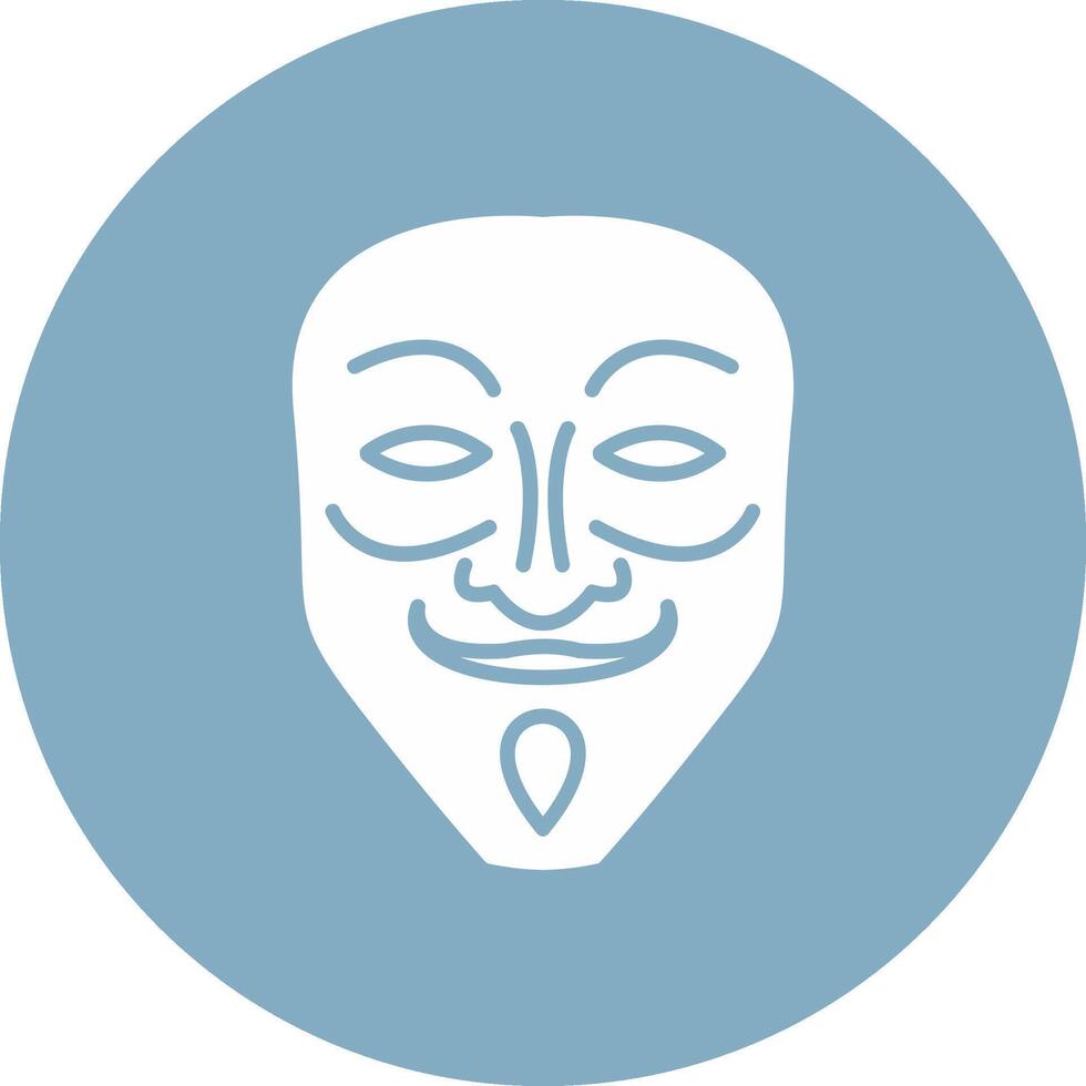 Mask Glyph Multi Circle Icon vector