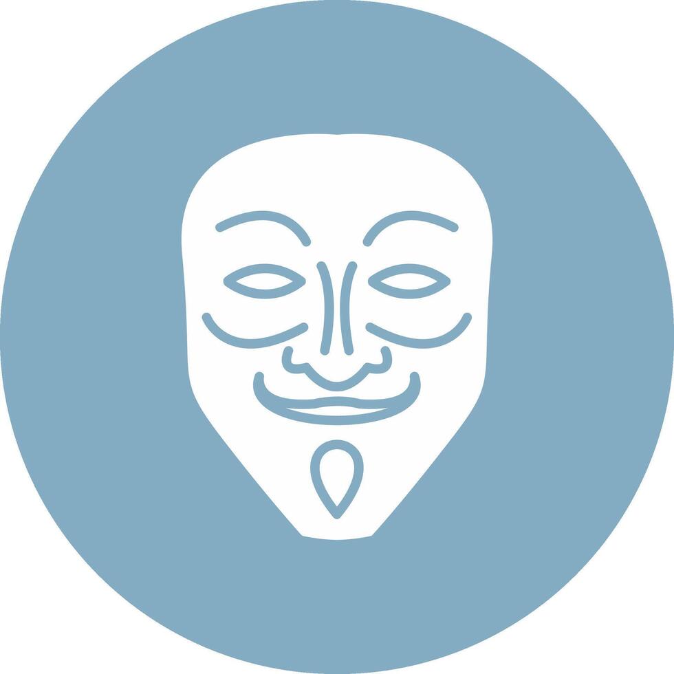 Mask Glyph Multi Circle Icon vector