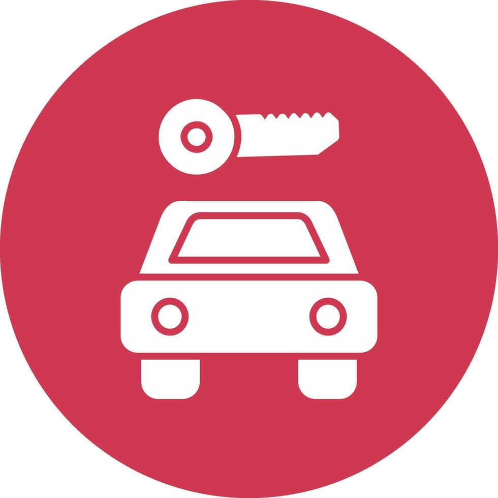 Car Rental Glyph Multi Circle Icon vector