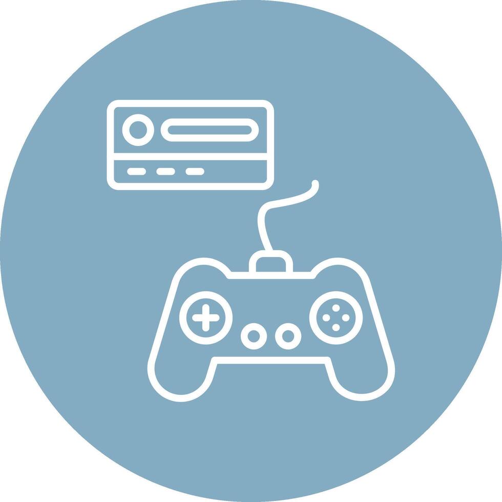 Gaming Console Line Multi Circle Icon vector