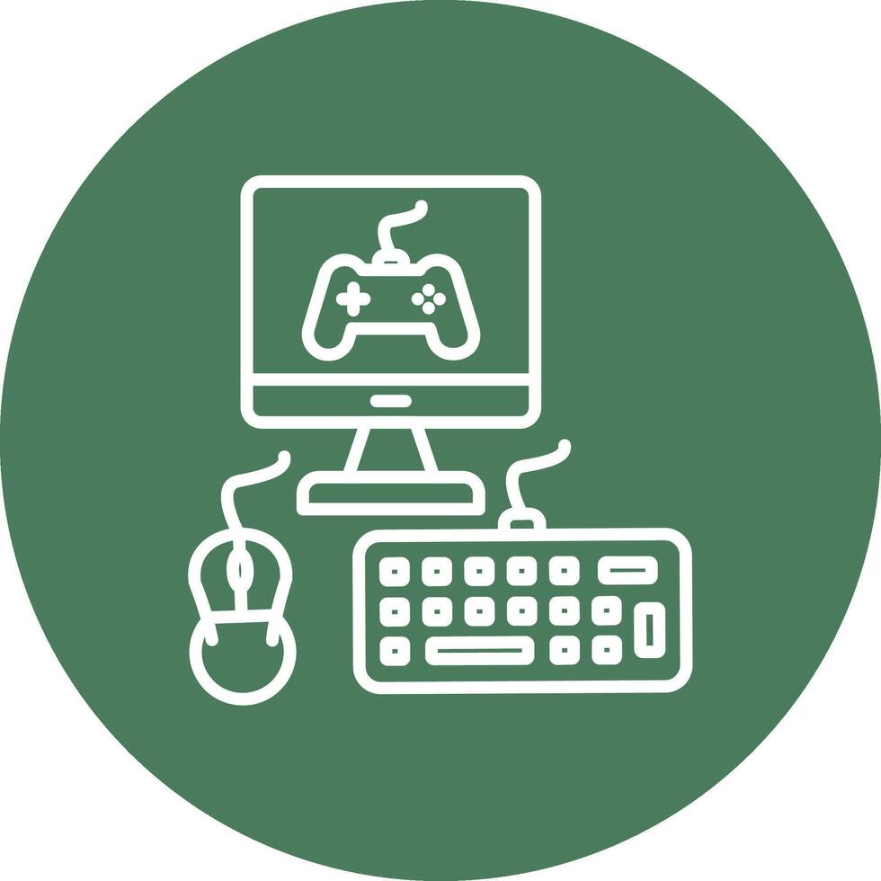 Pc Line Multi Circle Icon vector