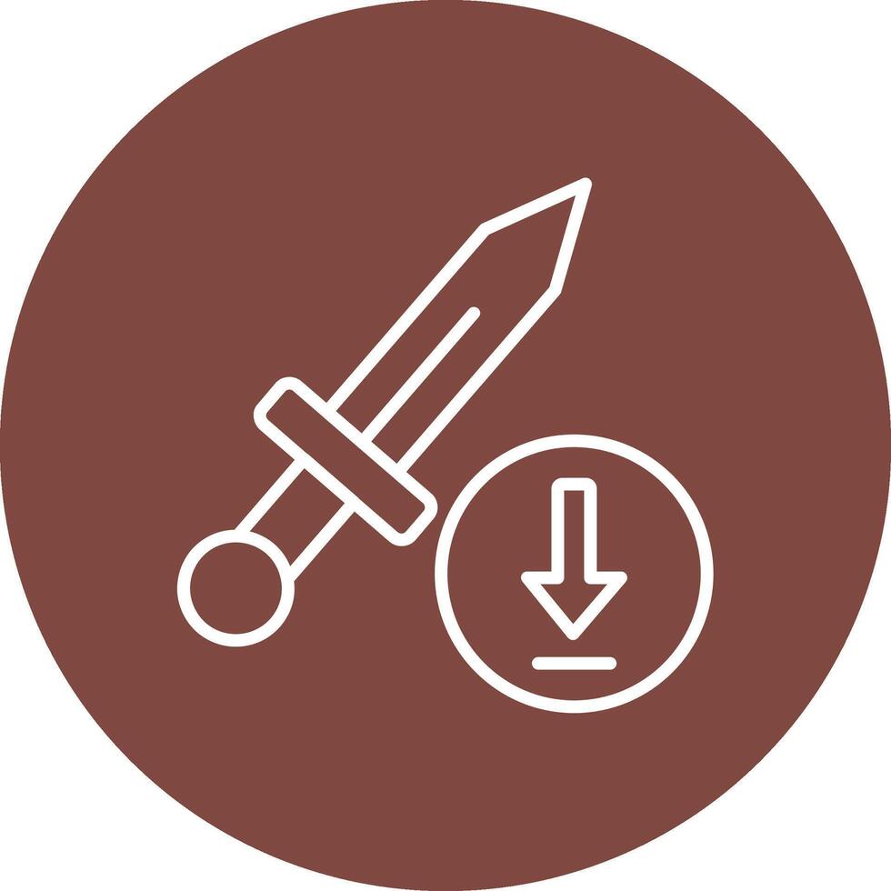 Weapon Line Multi Circle Icon vector