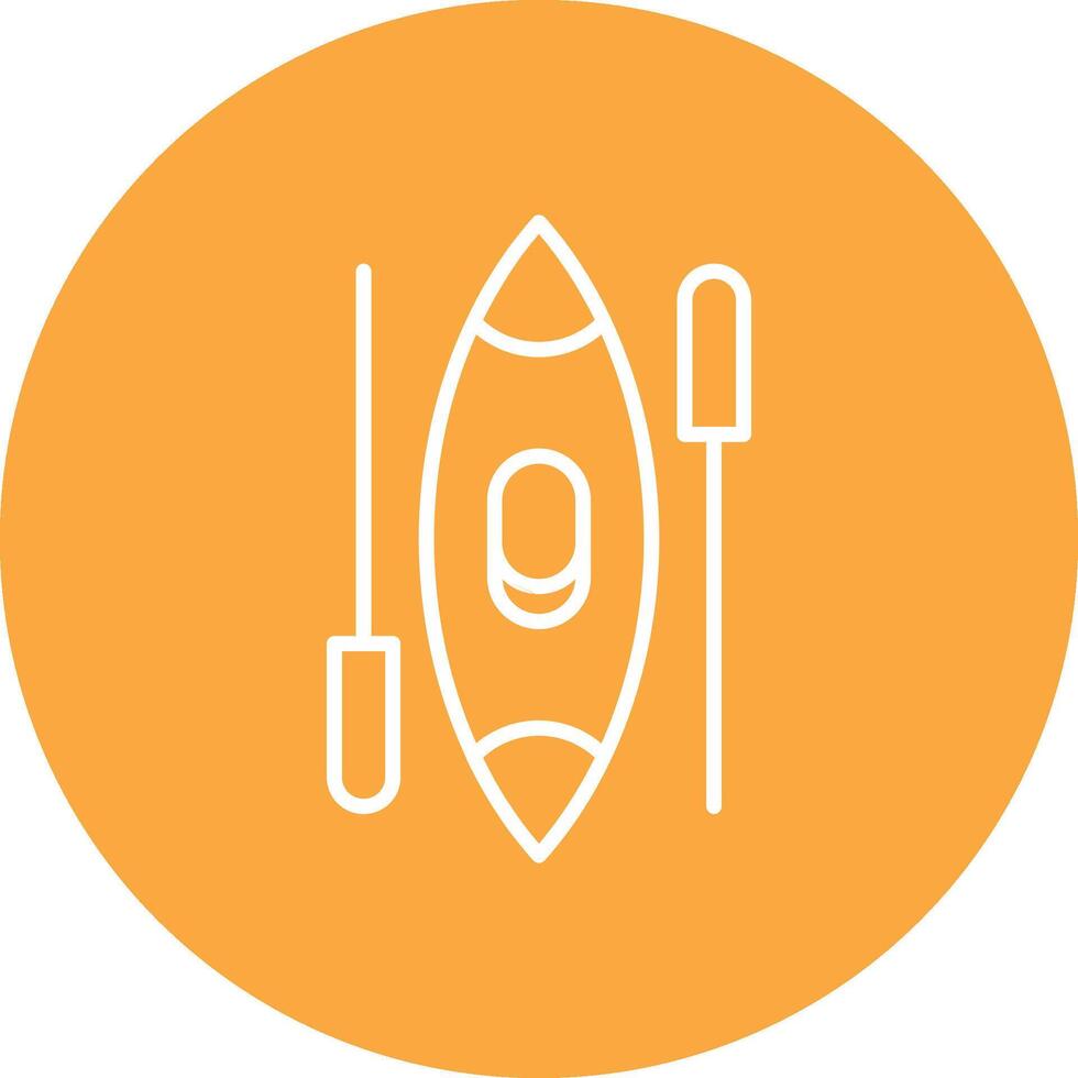 Canoe Line Multi Circle Icon vector