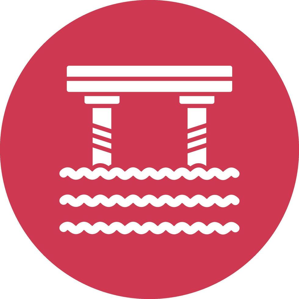 Bridge Glyph Multi Circle Icon vector