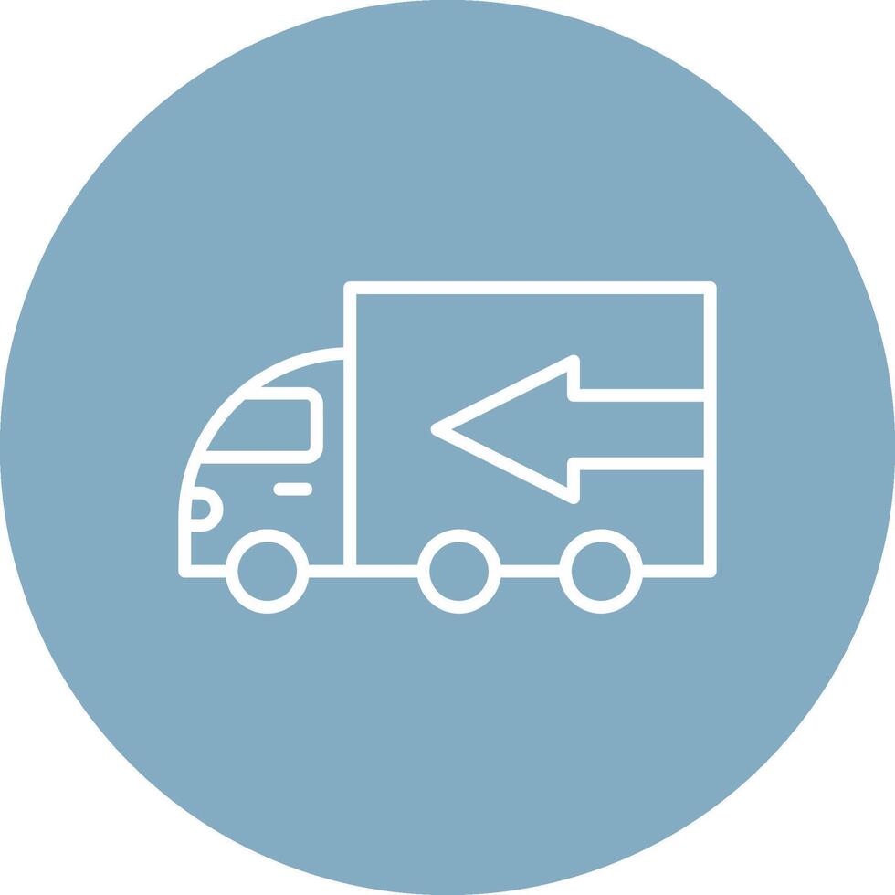 Truck Line Multi Circle Icon vector