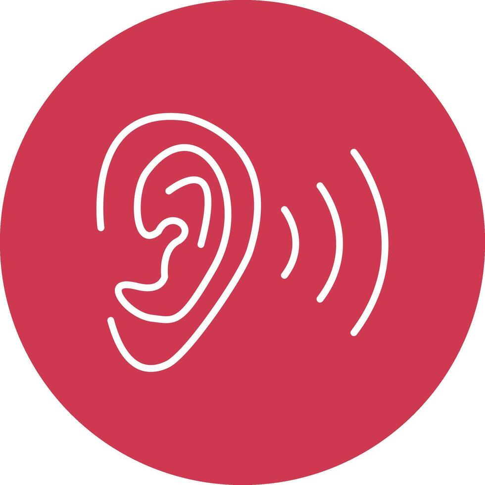 Ear Line Multi Circle Icon vector