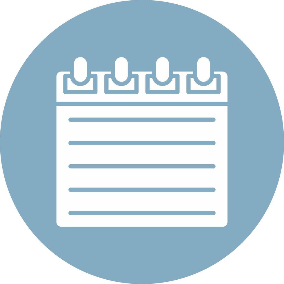 Notepad Glyph Multi Circle Icon vector