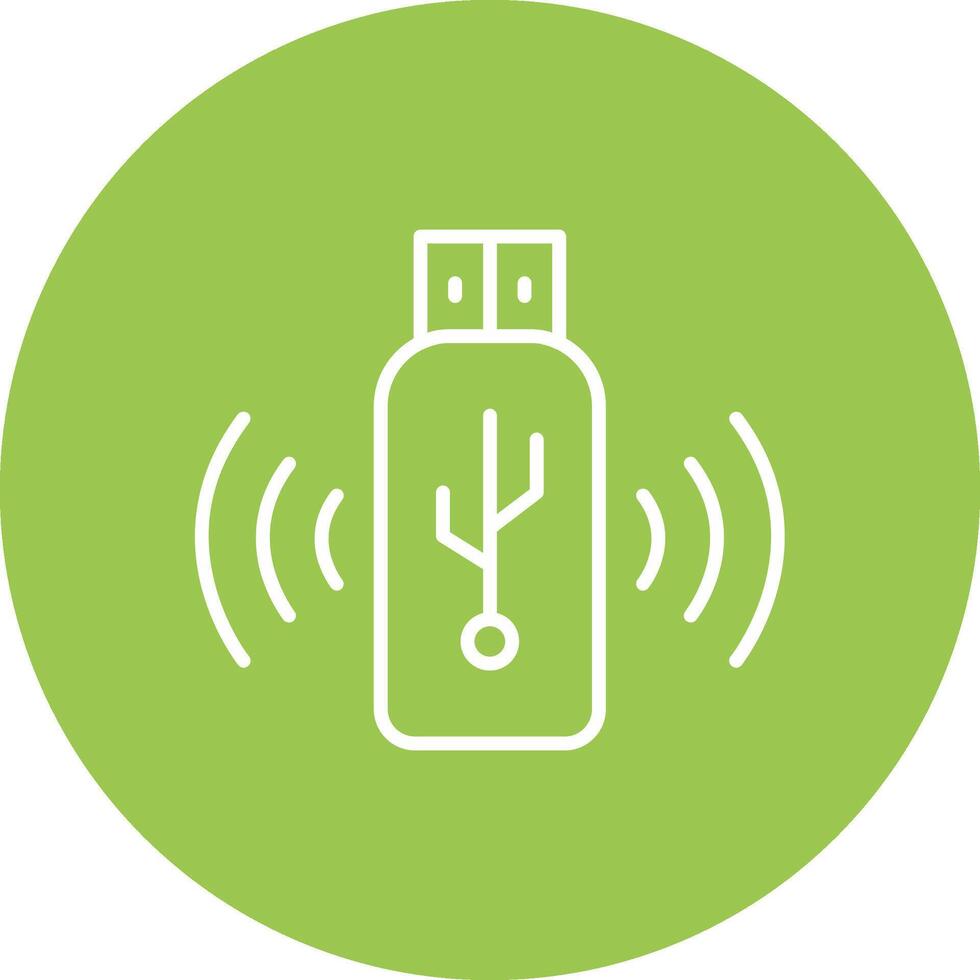 Usb Line Multi Circle Icon vector
