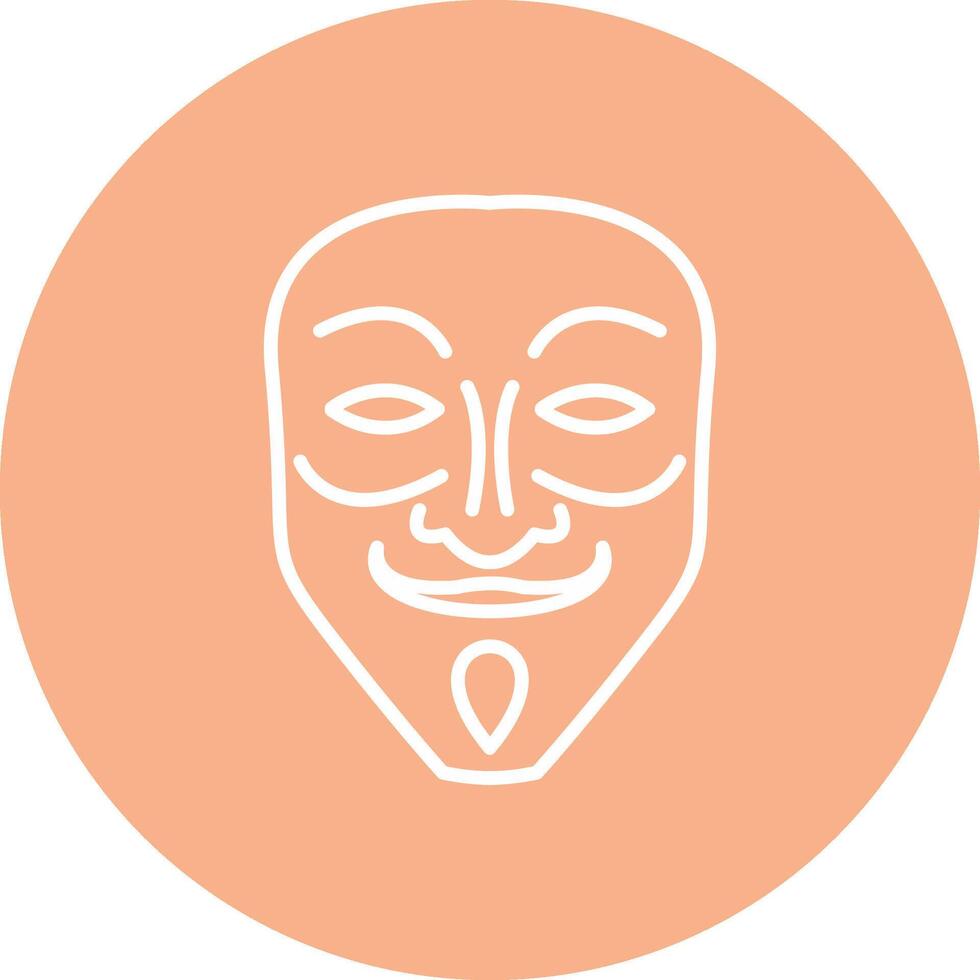 Mask Line Multi Circle Icon vector