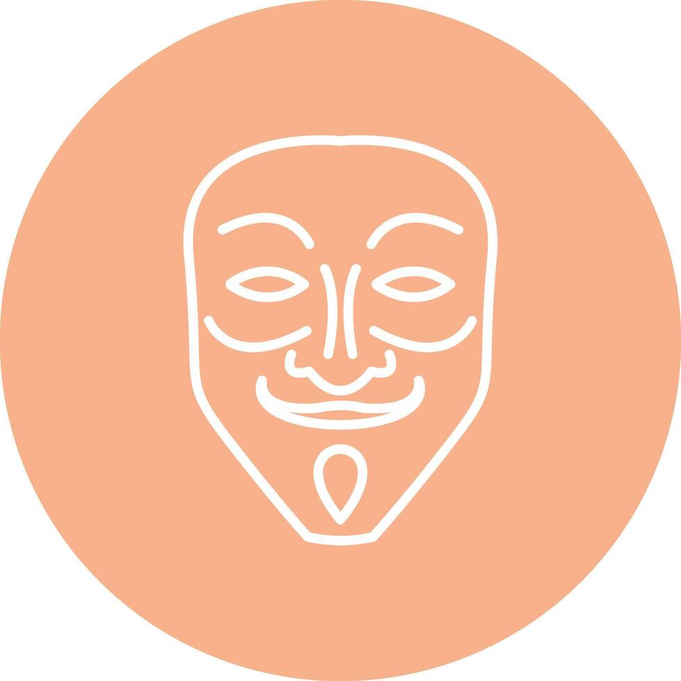 Mask Line Multi Circle Icon vector