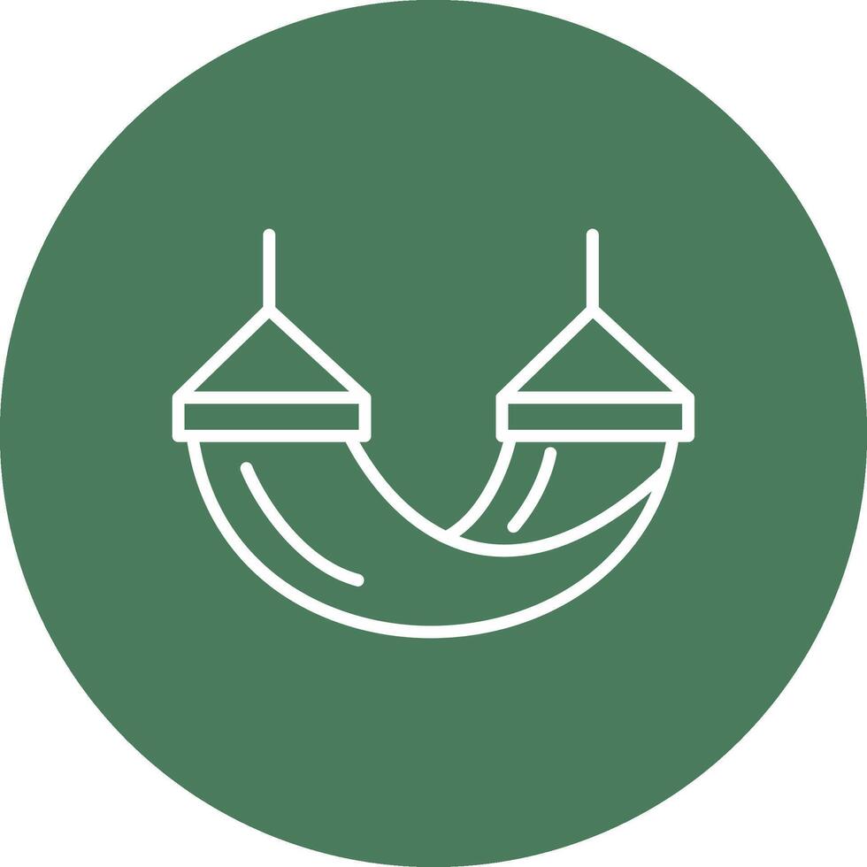 Hammock Line Multi Circle Icon vector