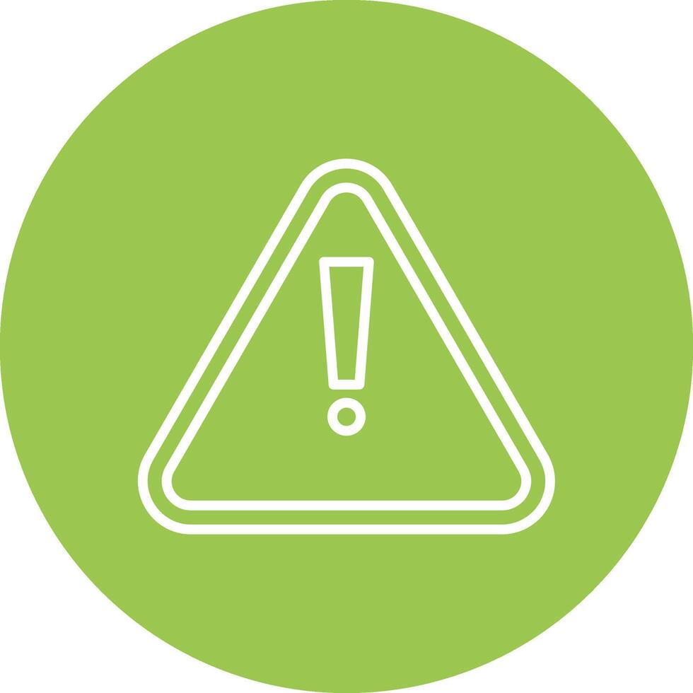 Warning Sign Line Multi Circle Icon vector