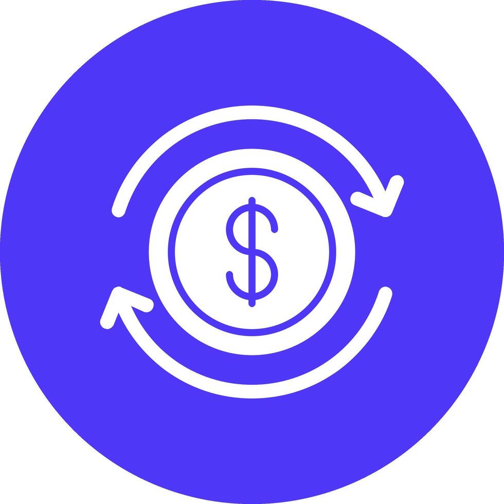 Business Continuity Glyph Multi Circle Icon vector