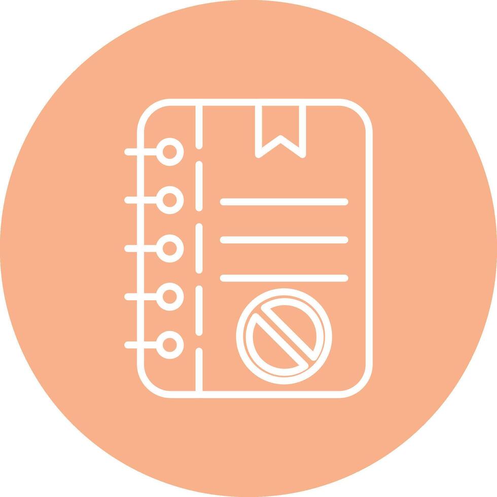 Notes Line Multi Circle Icon vector