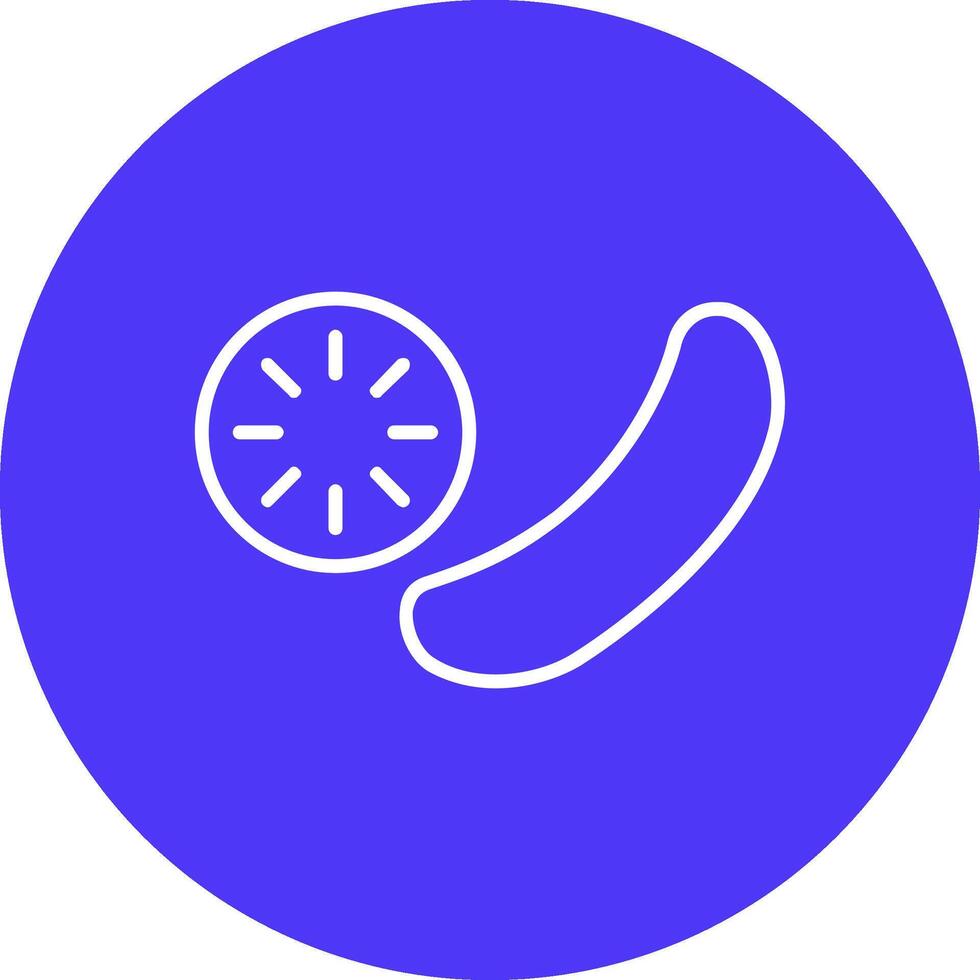 Cucumber Line Multi Circle Icon vector
