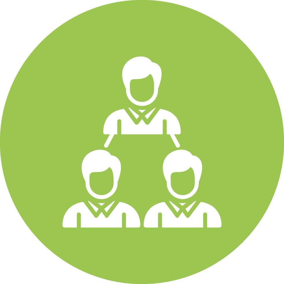 Workforce Management Glyph Multi Circle Icon vector