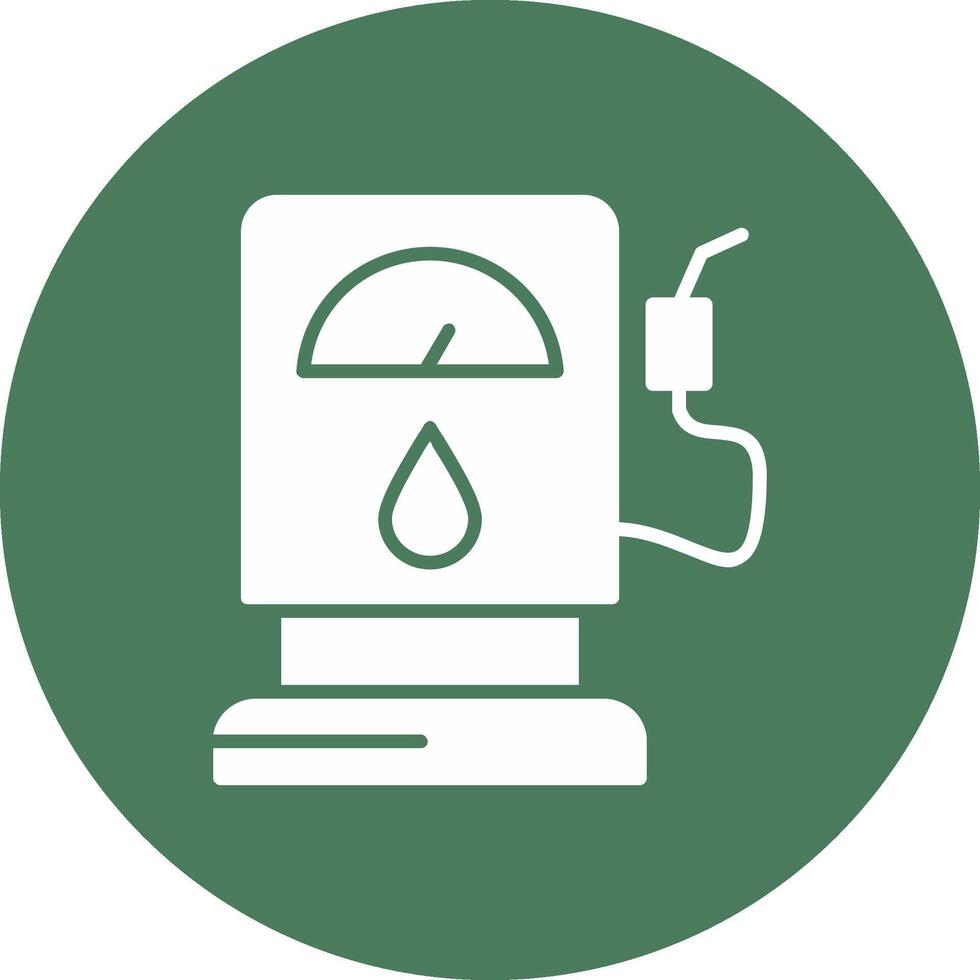 Oil Station Glyph Multi Circle Icon vector