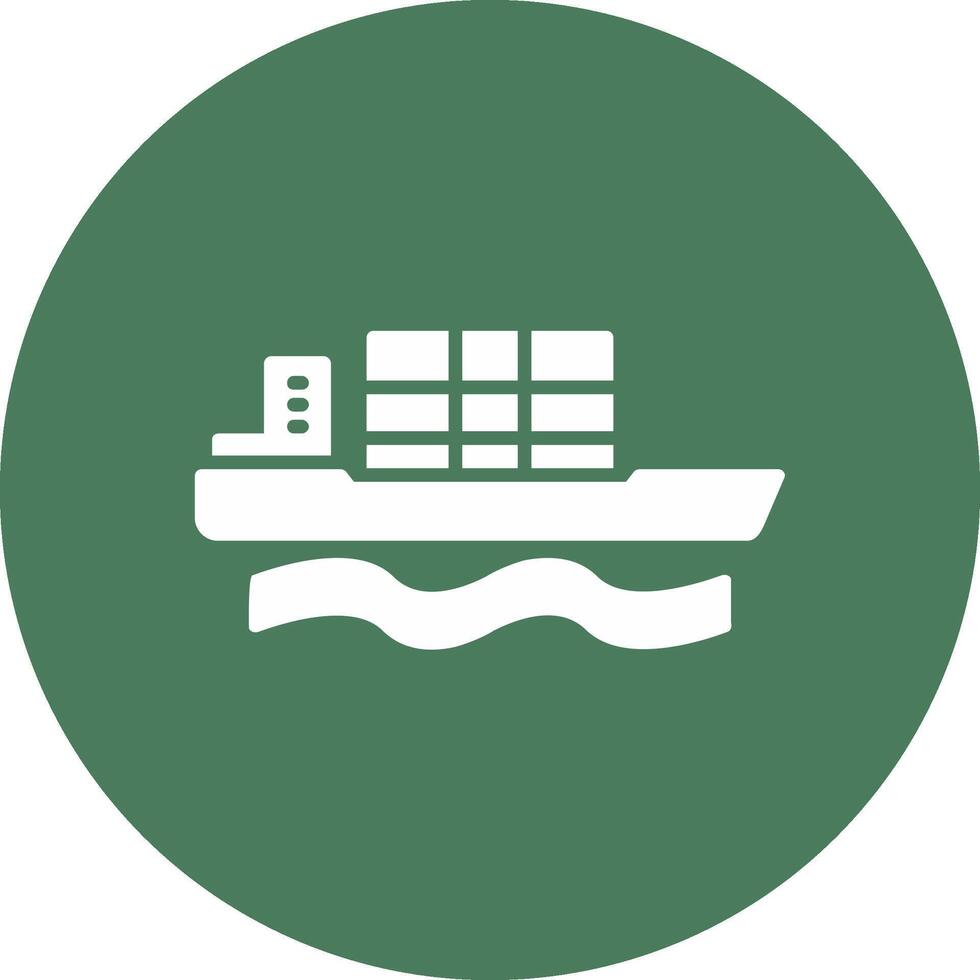 Bulk Carrier Glyph Multi Circle Icon vector