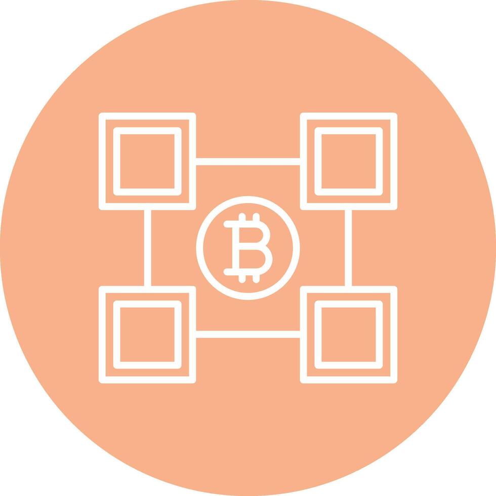 Blockchain Blockchain Line Multi Circle Icon vector