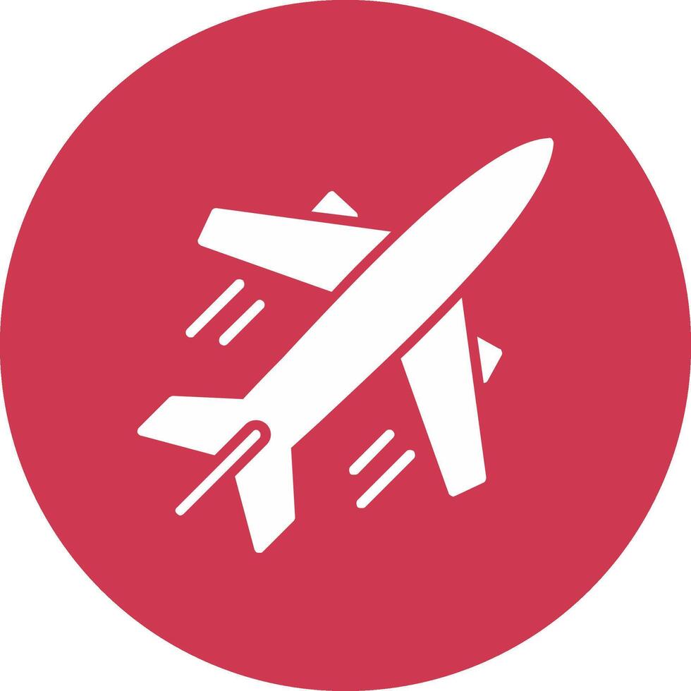 Plane Glyph Multi Circle Icon vector