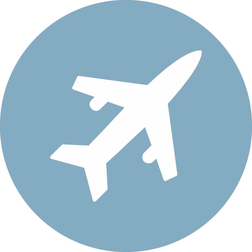 Old Plane Glyph Multi Circle Icon vector