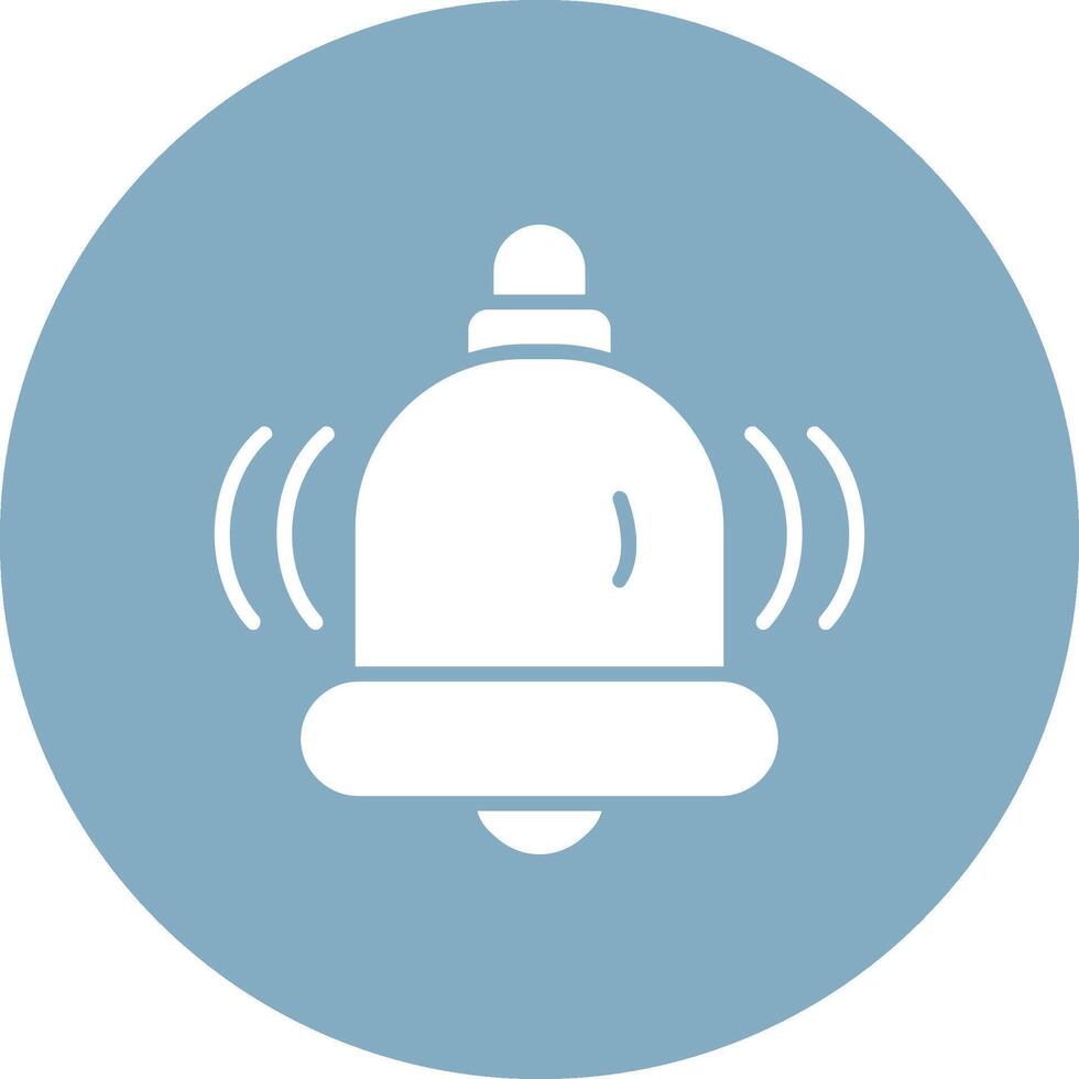 School Bell Glyph Multi Circle Icon vector
